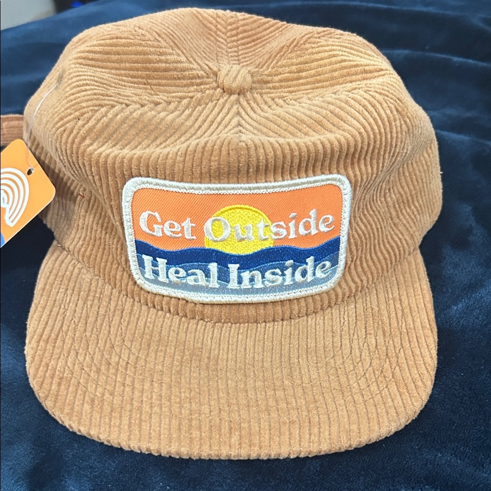Corduroy Cap with Embroidered Patch